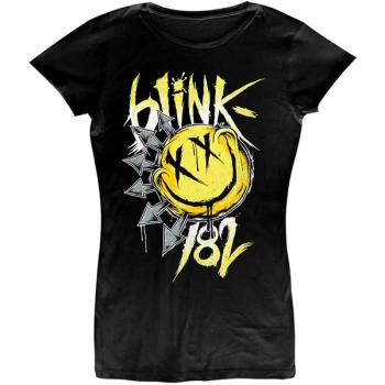 Blink-182 - Big Smile Womens Medium T-Shirt - Black