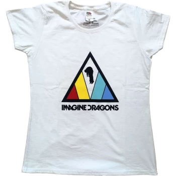 Imagine Dragons - Triangle Logo Womens X-Large T-Shirt - White