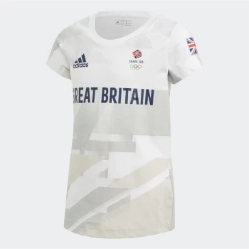 adidas Team GB Graphic T Shirt Junior - White/Grey