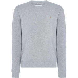 Farah Vintage Tim Crew Sweatshirt - Light Grey Marl