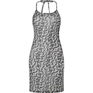 Calvin Klein Dress-Mesh-Print - Black