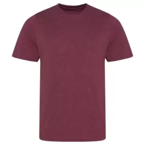 AWDis Mens Tri Blend T Shirt (Extra Large) (Heather Burgundy)