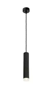 1 Light 30cm Ceiling Pendant Light GU10, Sand Black, Acrylic Ring