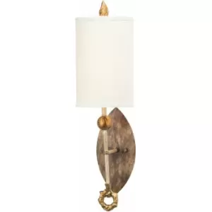 Loops - Wall Light Sconce Gold Cream and Putty LED E27 60W Bulb