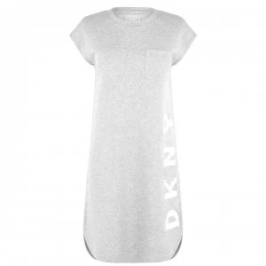 DKNY Side Logo Dress - HEATHER GREY