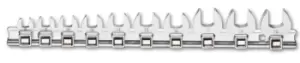 Beta Tools 910CF/SB 10pc 3/8" Square Drive Crowfoot Wrench Rail Set 10-19mm