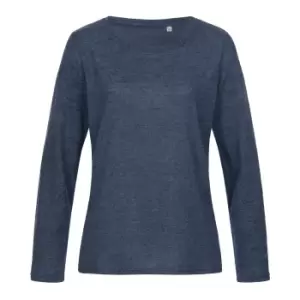 Stedman Womens/Ladies Stars Crew Neck Knitted Sweater (M) (Marina Blue Melange)