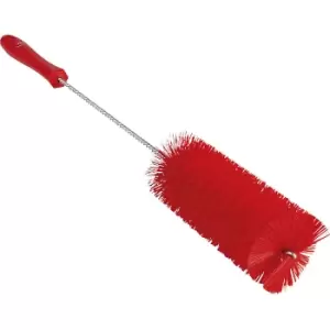 Vikan Pipe brush with handle, medium, Ø 60 mm, pack of 15, red