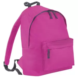 Bagbase Fashion Backpack / Rucksack (18 Litres) (One Size) (Fuchsia/Graphite)