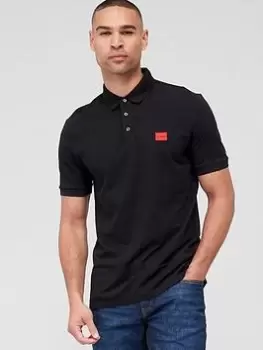 HUGO Dereso232 Slim Fit Polo Shirt, Black, Size S, Men