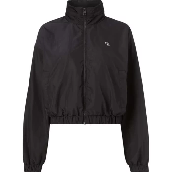 Calvin Klein Jeans Back Logo Wind Breaker Jacket - BAE BLACK