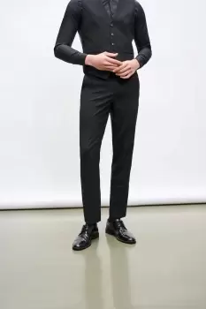 Mens Slim Fit Black Essential Suit Trouser - 36R