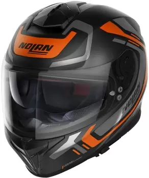 Nolan N80-8 Ally N-Com Helmet, black-orange Size M black-orange, Size M