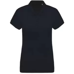 Kariban Womens/Ladies Organic Pique Polo Shirt (L) (Navy)