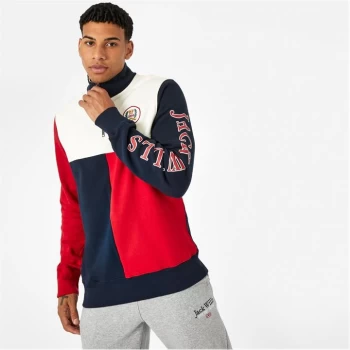 Jack Wills Barberton Half Zip Sweatshirt - Navy