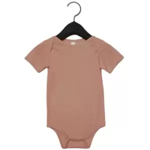 Bella + Canvas Unisex Baby Triblend Short Sleeve Onesie (18-24 Months) (Mauve Triblend)