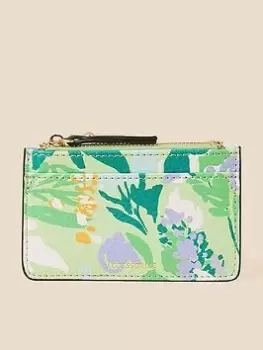 Accessorize Floral Print Cardholder, Green, Women