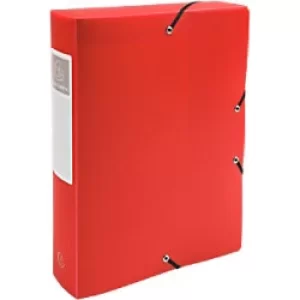 Exacompta Filing Box 59885E A4 Red Polypropylene 25 x 33cm Pack of 8