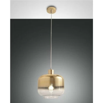 Fabas Luce Lighting - Fabas Luce Cathy Dome Pendant Ceiling Lights Shaded Gold Glass, E27