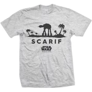 Star Wars - Rogue One At-At Silhouette Scarif Unisex XX-Large T-Shirt - Grey