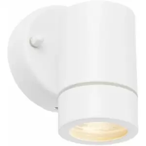 Loops - Single Dimmable Outdoor IP44 Downlight - 7W GU10 LED - Gloss White & Glass