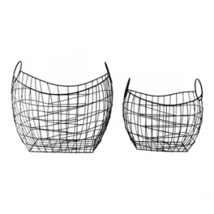 Set of 2 Wire Storage Baskets