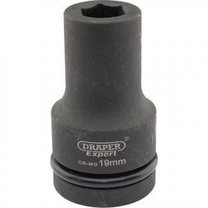 Draper Expert 1" Drive Deep Hexagon Impact Socket Metric 1" 19mm