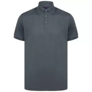 Henbury Mens Piqu Polo Shirt (XS) (Charcoal)