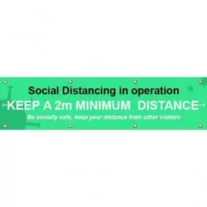 Social Distancing in Operation Flexible Banner 2000 x 500mm