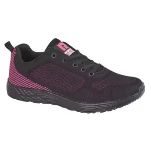 Dek Womens/Ladies Fox Superlight 5 Eye Lace Trainer (8 UK) (Black/Fuchsia)