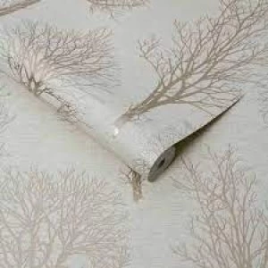 Boutique Heavyweight Vinyl Landscape Ivory Wallpaper Paper