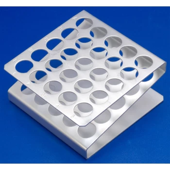 Z-type Test Tube Rack 5x5 Holes- Aluminium - Medline