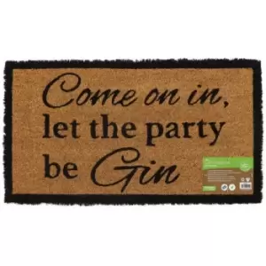 Eco-Friendly Novelty Latex Backed Coir Entrance Door Mat, Gin Design