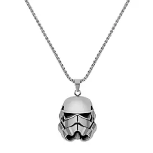 Disney Star Wars Gents Stainless Steel Storm Trooper Helmet Pendant C600782L-M