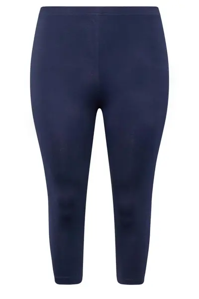 Yours Cropped Leggings Blue