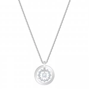 Swarovski Further |Rhodium Plated |White |Circle Necklace Jewellery