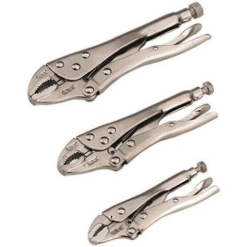 S0463 Locking Pliers Set 3pc - Sealey