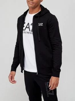 Emporio Armani EA7 Core ID Logo Zip Through Hoodie Black Size 2XL Men