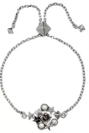 Ladies Karl Lagerfeld Silver Plated Eclectic Stud Slide Bracelet 5378229