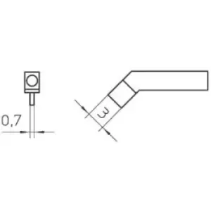 Weller RTW3 Soldering tip Chisel-shaped, straight Tip size 3mm Content