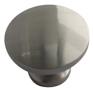 BQ Satin Nickel Effect Round Furniture Knob Pack of 6