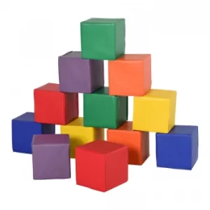 HOMCOM Kids 12 Piece PU Soft Stacking Blocks Multi-Colour