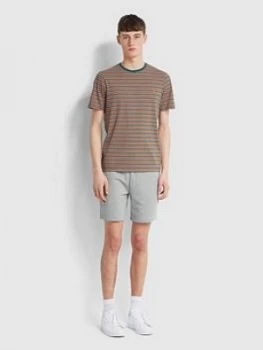 Farah Stripe Ringer T-Shirt - Green, Size 2XL, Men