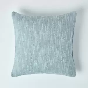 Nirvana Cotton Grey Cushion Cover, 45 x 45cm - Grey - Homescapes