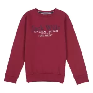 Jack Wills Kids Script Crew Neck Sweatshirt - Brown