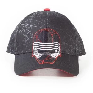 Star Wars - Kylo Ren Mask With Web Pattern Unisex Adjustable Cap - Black/Red