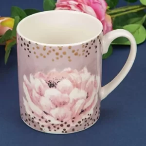 Swan Lake Pink Floral New Bone China Mug