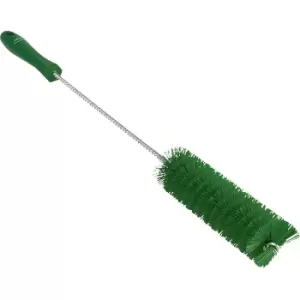 Vikan Pipe brush with handle, hard, Ø 40 mm, pack of 15, green