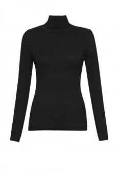 French Connection Nicola Knits High Neck Jumper Black