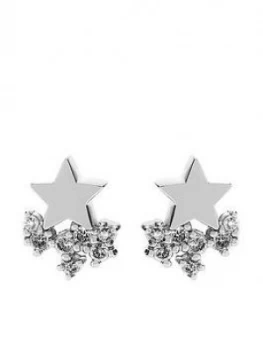 Mint Velvet Silver Star Cluster Earrings